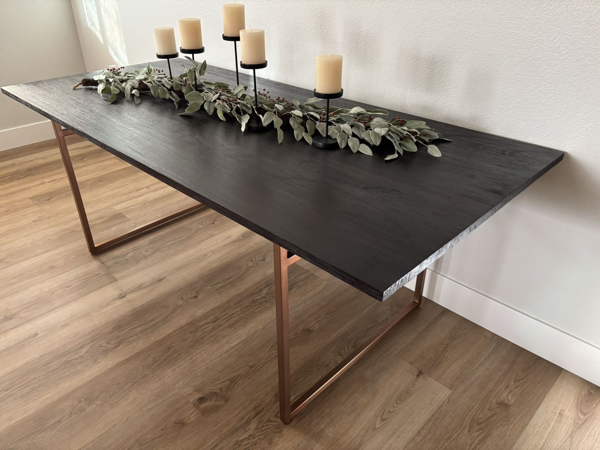 Black Solid Wood CB2 Dining Table