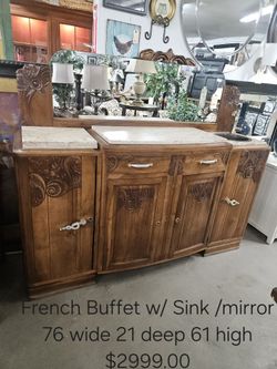 French Buffet Cabinet W/sinkWe are located at 2811 East Bell road. Another Time Around Furniture.
