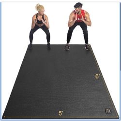 GXMMAT Large Exercise Mat 6'x5'x7mm, 