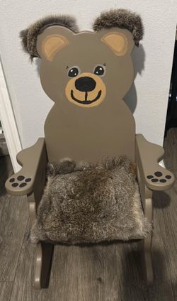 Wooden Bear Children’s Rocker – Custom / Hand Painted