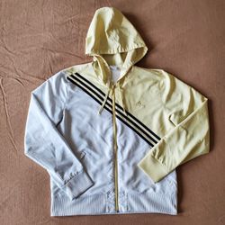 Adidas Womens Yellow White Jacket L