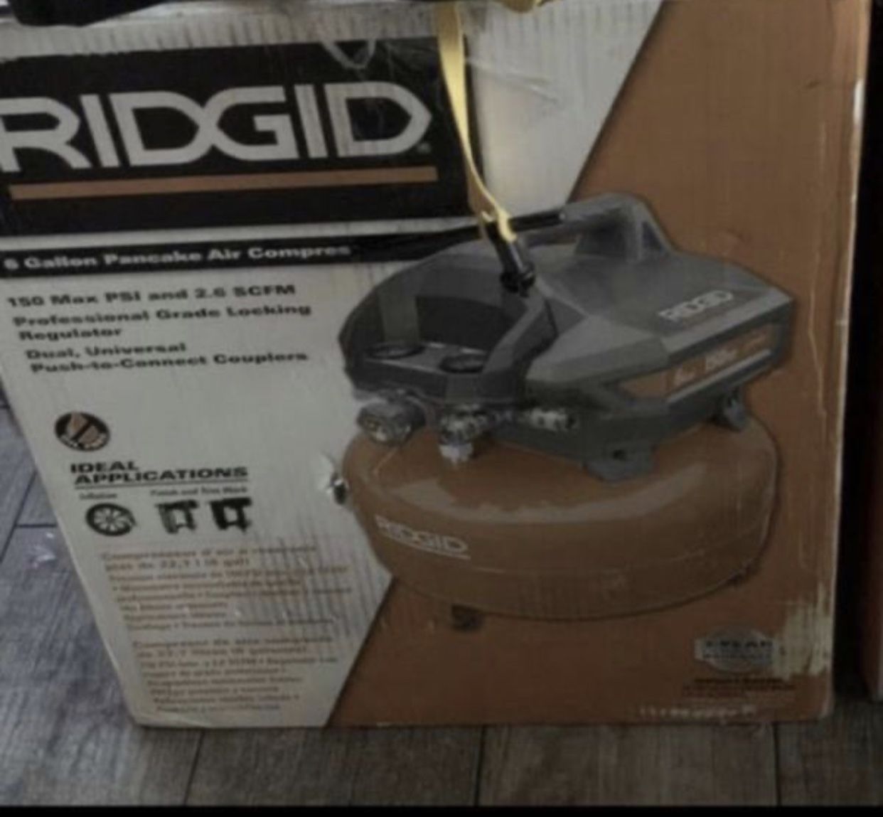 Ridgid compresor 6 gal