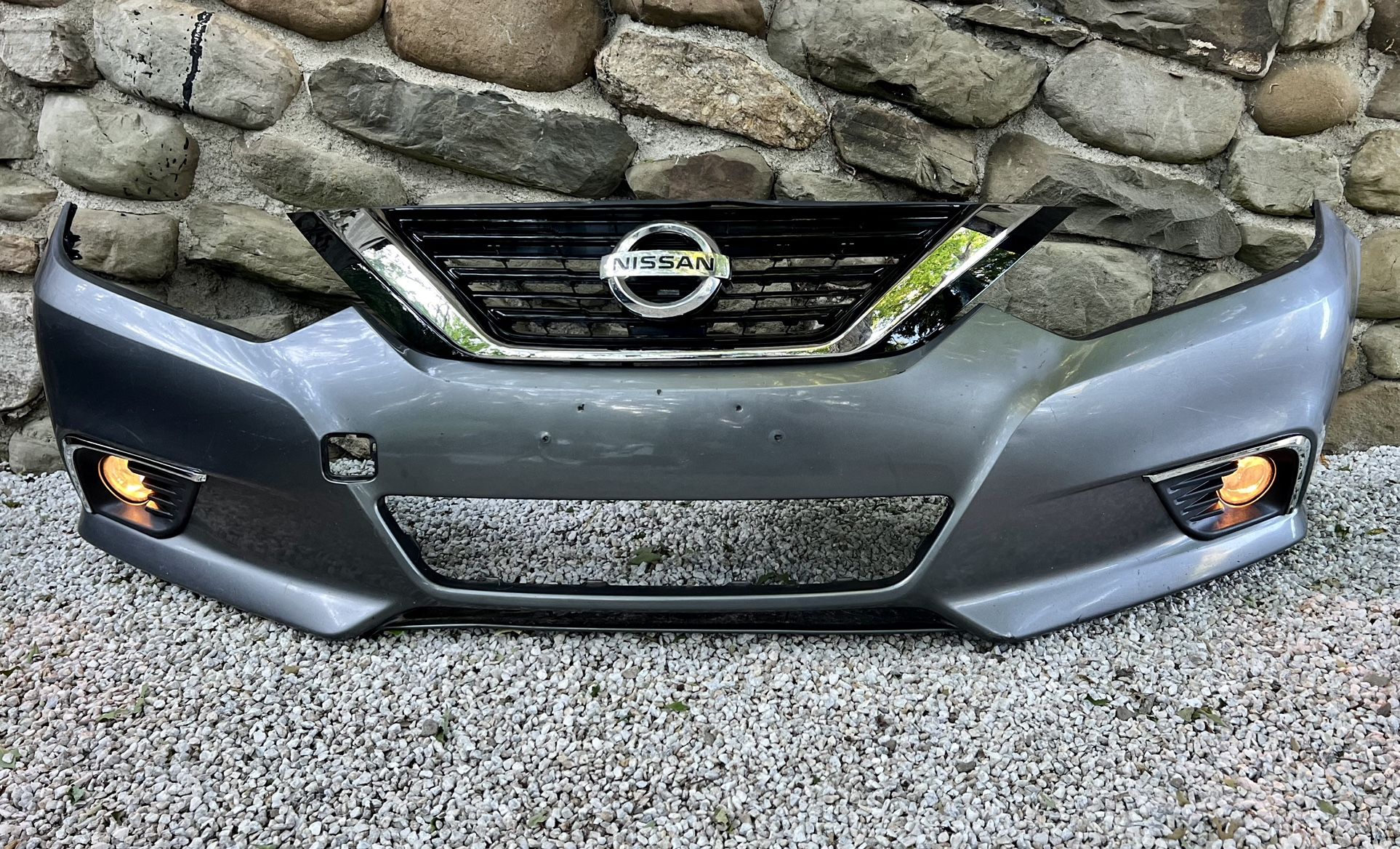 ✅ OEM ORIGINAL 2016 2017 2018 NISSAN ALTIMA FRONT BUMPER GRAY COLOR + FOG LIGHTS + RADIATOR GRILLE + BRACKETS