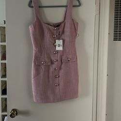Emilie Boucle Mini Dress Pink