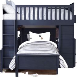 Twin Size Pottery Barn Wooden Bed Frame and Mattress