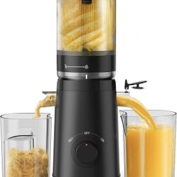 Juicer Machines, TUUMIIST Cold Press Juicer with 5.3" Extra Large Feed Chute Fit Whole Fruits & Vegetables Easy to Clean, High Juice Yield, BPA Free (