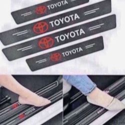 4pcs car door sill Anti-scratch carbon fiber sticker car door protection!!!