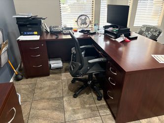Corner desks have 3 of these with drawers
