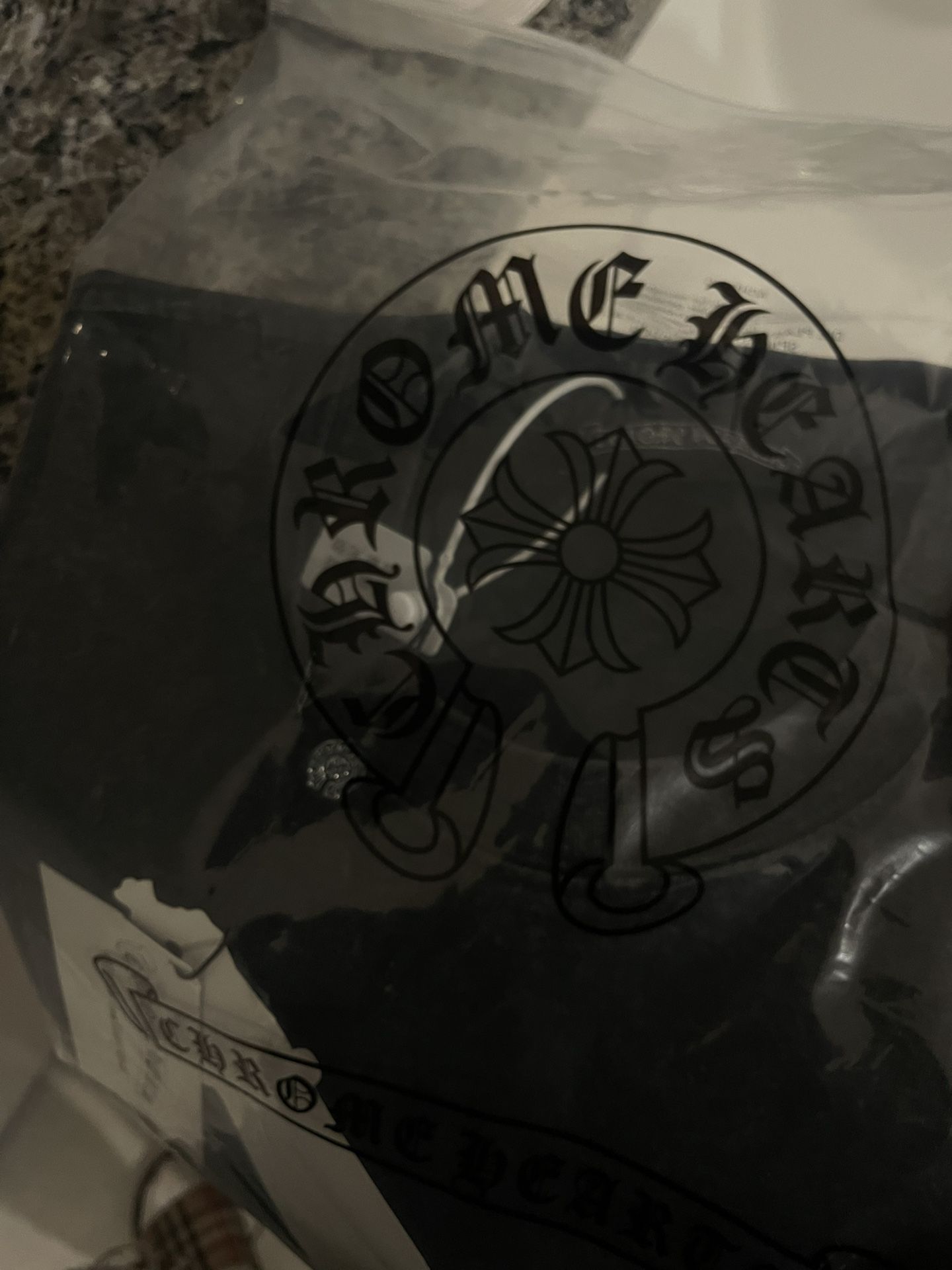 Chrome Hearts T-Shirt (Medium) – Black/Red Graphic w/ Bag