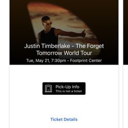 VIP Justin Timberlake 5/21 Tickets
