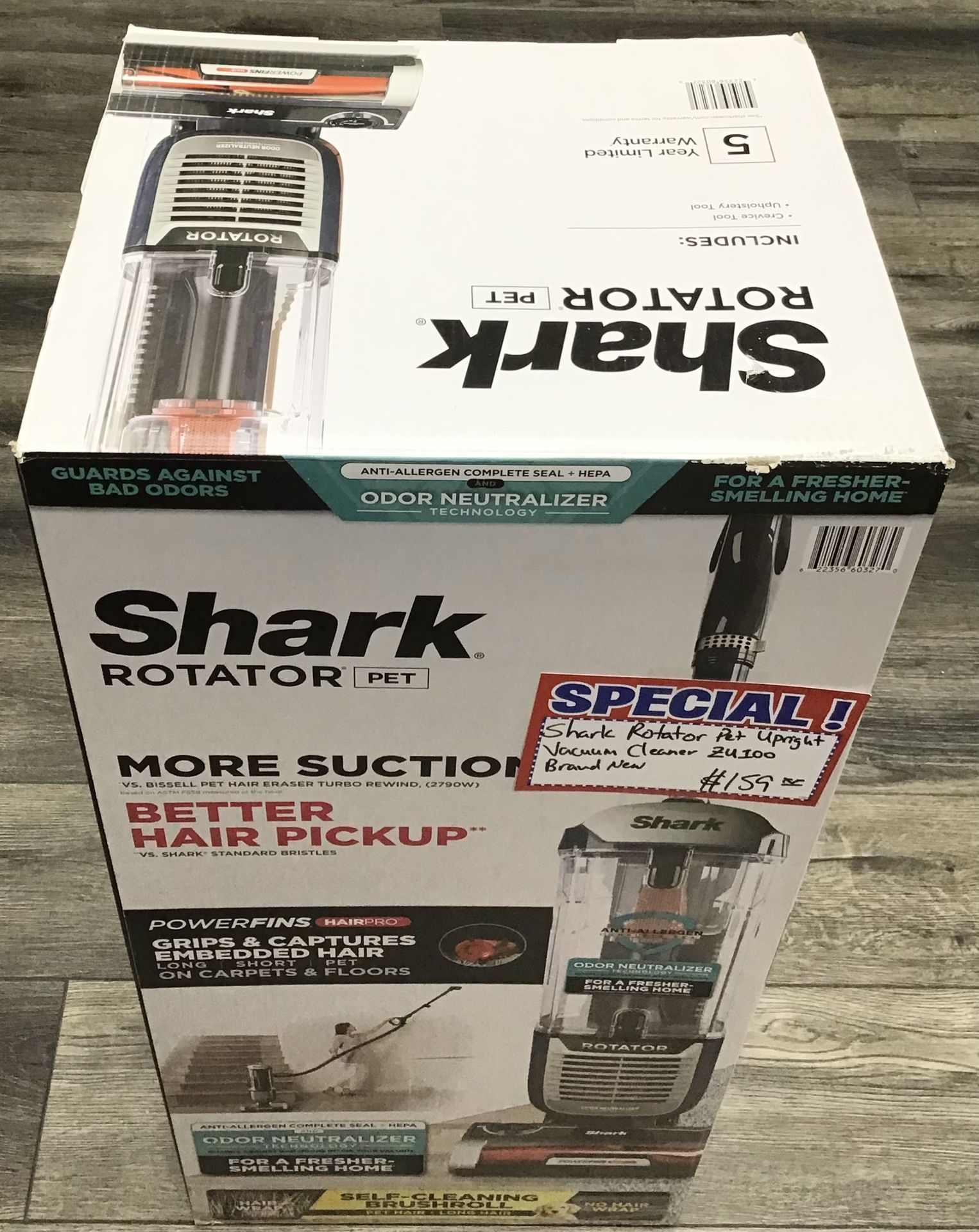 Shark Rotator Pet Upright Vacuum Cleaner ZU100 Brand New