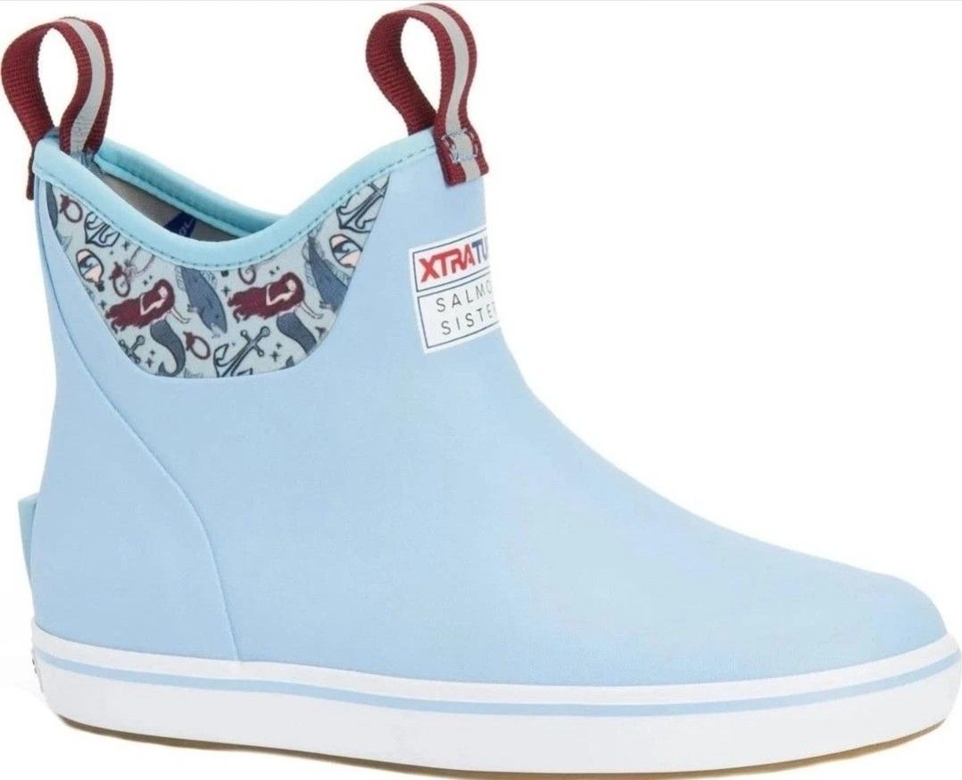 Xtratuf Women's Salmon Sisters 6" Ankle Deck Boots Size US 11W XWAB-2BM Fishing