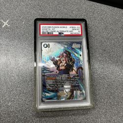 DBZ Fusion World fb09-123 Gogeta GT Secret Rare Alt Art Psa 10
