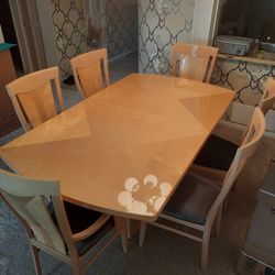 Italian Laquer Dining Room Set Six Seat 