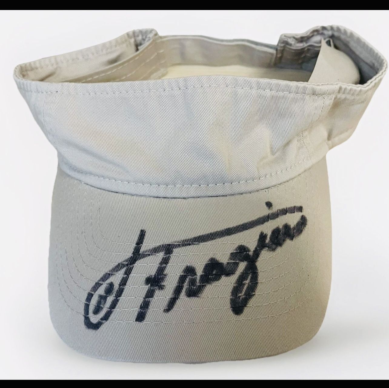 JSA COA JOE FRAZIER SIGNED VISOR BOXING