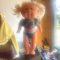 Vintage Cabbage Patch Splashing Around Doll 1988