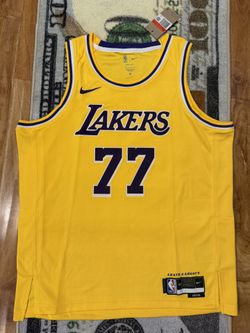 Luka Doncic Laker Jersey Nike Swingman Yellow Purple White
