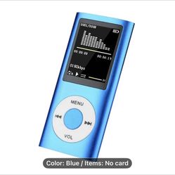 Blue MP3 Player With Headphones 