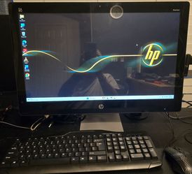 All in One  PC DeskTop HP  23-Q112,  2.20GHz CPU/12.0GB.RAM/1.0TB HDD/ Windows 11, Wi-Fi WebCam,  touchscreen, 🖥  Work Excellent ✔️