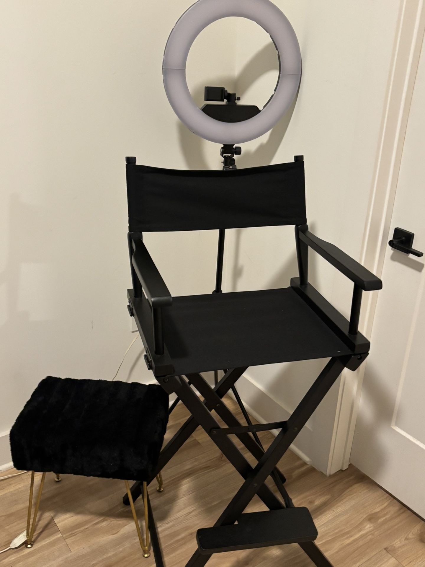 Ring Light, Stool, And Chair