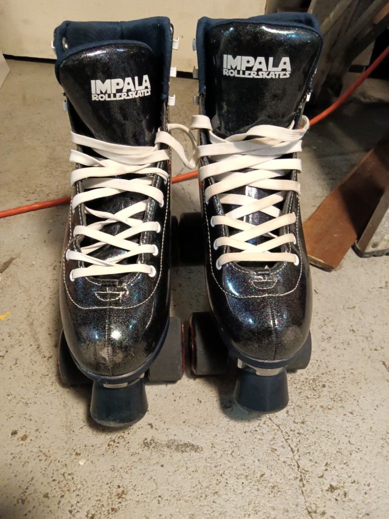 Black Glitter Impala Rollerskates