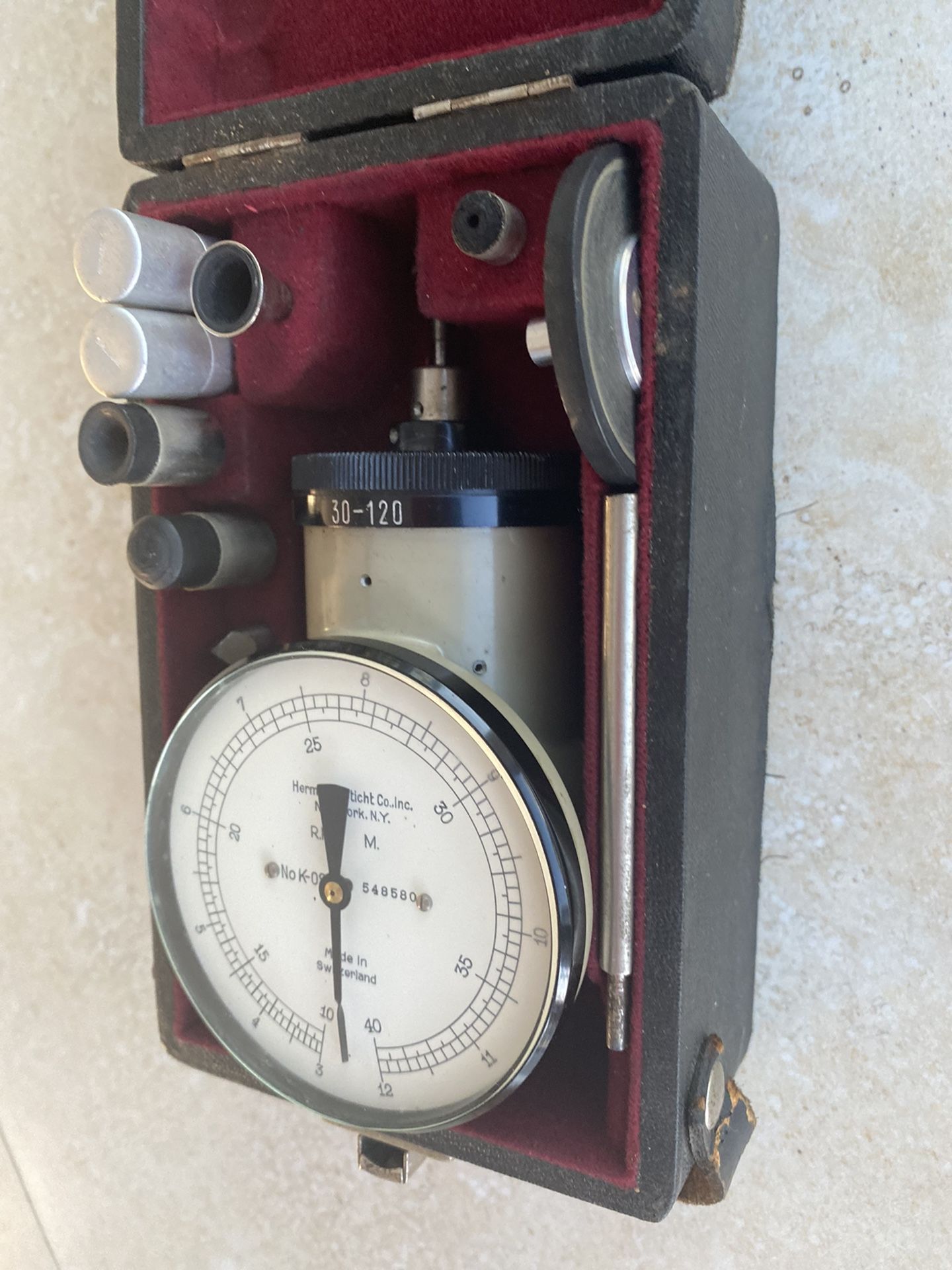 Tachometer Vintage Herman H Sticht In Case, Reads Rpm’s,Quick Sale! Reduced From $150!
