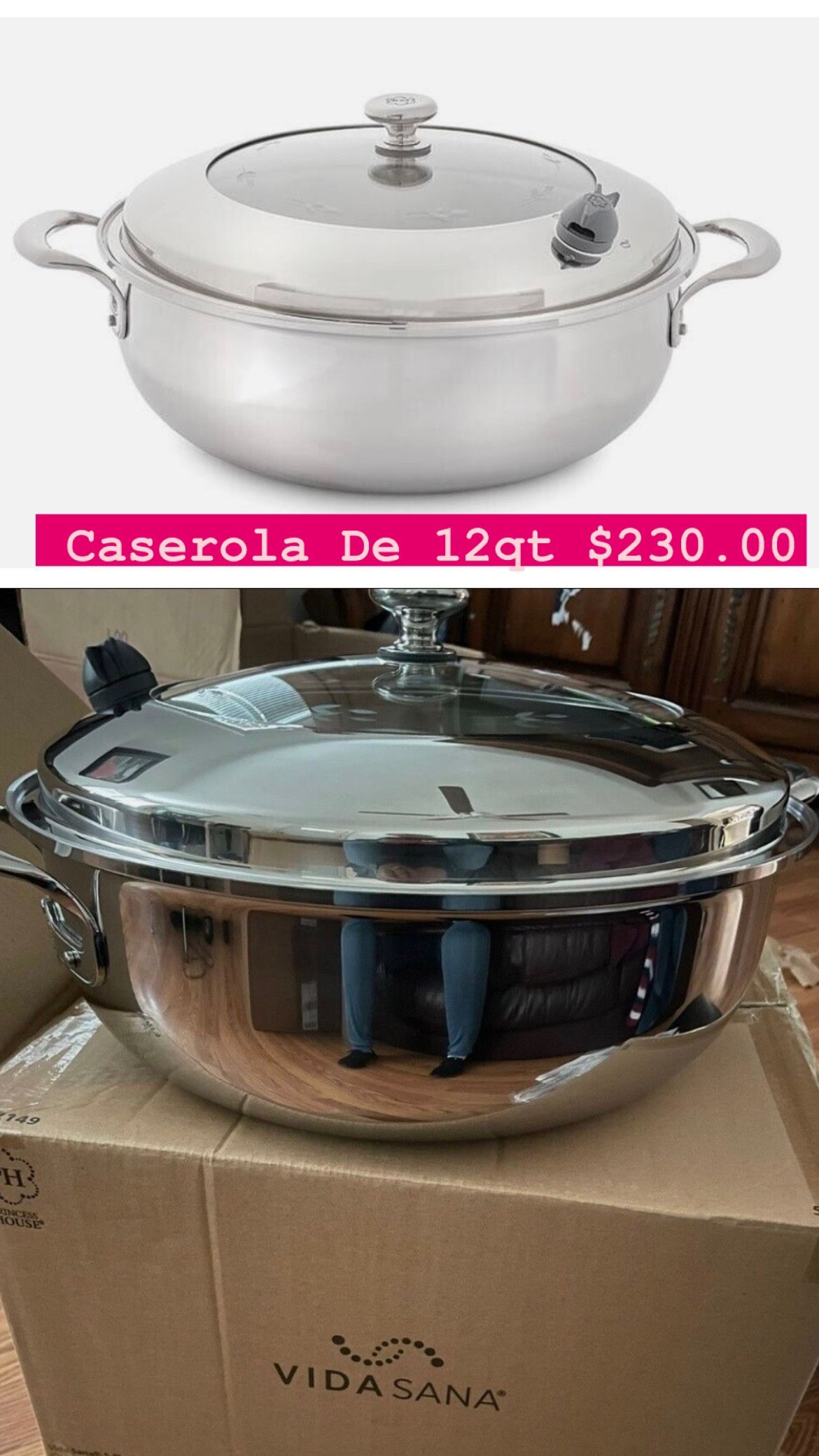 princess house vida sana Cacerola de 12qt