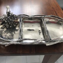 Birds And Branches Aluminum Tray