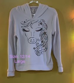 Girls Unicorn Hooded Sweater 