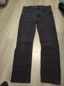 Dark Gray Straight Leg Denim Jeans