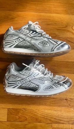 Bottega Veneta Orbit - Silver / White Mesh (Size 11 / EU 45)