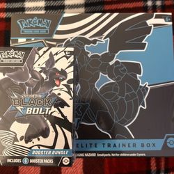 Black Bolt Elite Trainer Box + Black Bolt Booster Bundle SEALED New