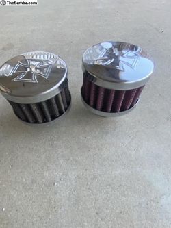 vw early new K&N style valve cover breather's