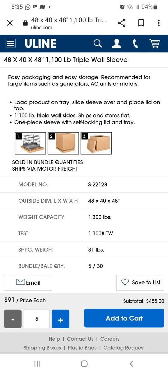 Uline Triple Wall Shipping Boxes great deal for Sale in Garden Grove, CA OfferUp