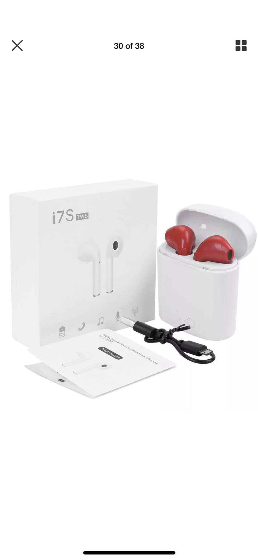 New Red I7s Bluetooth headphones earbuds wireless audifonos earbuds for sale