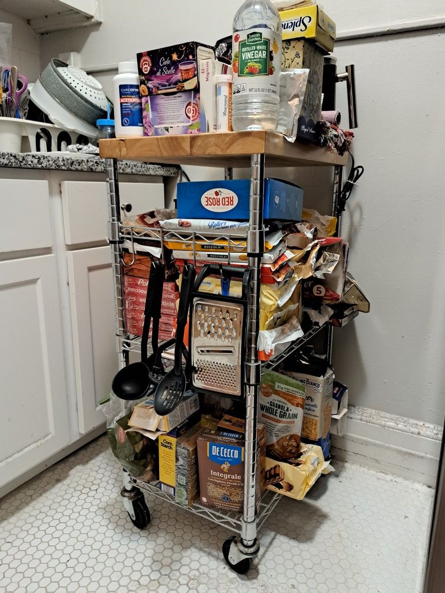 Amazon Basics Portable Kitchen 3-tier Rack
