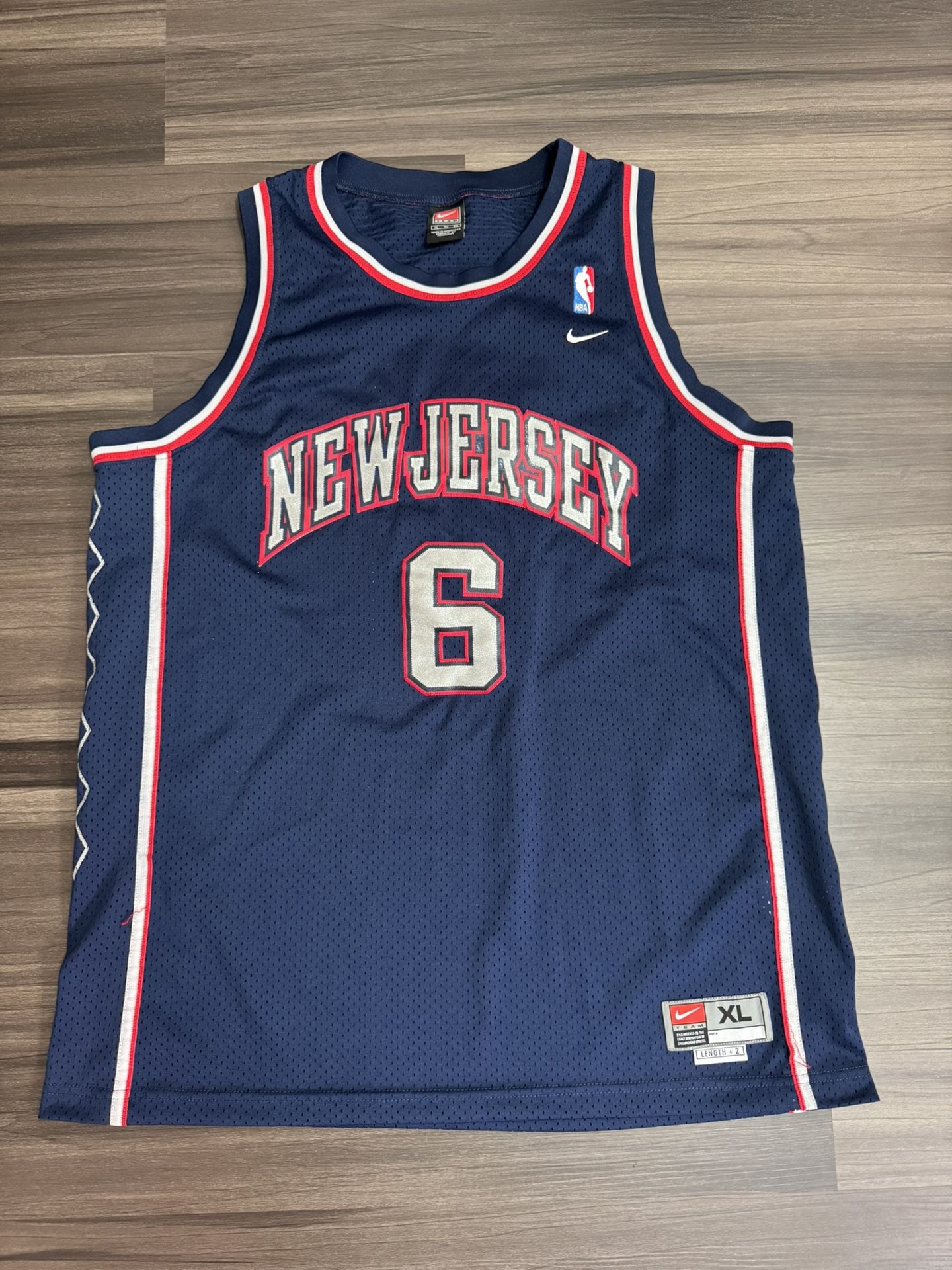 Vintage Nike New Jersey Nets Keyon Martin #6 Stitched Jersey Men’s XL Length+2