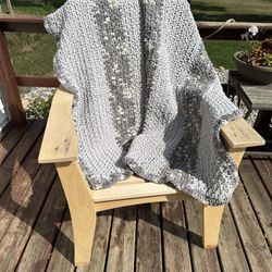Hand Crocheted Throw Afghan Blanket 