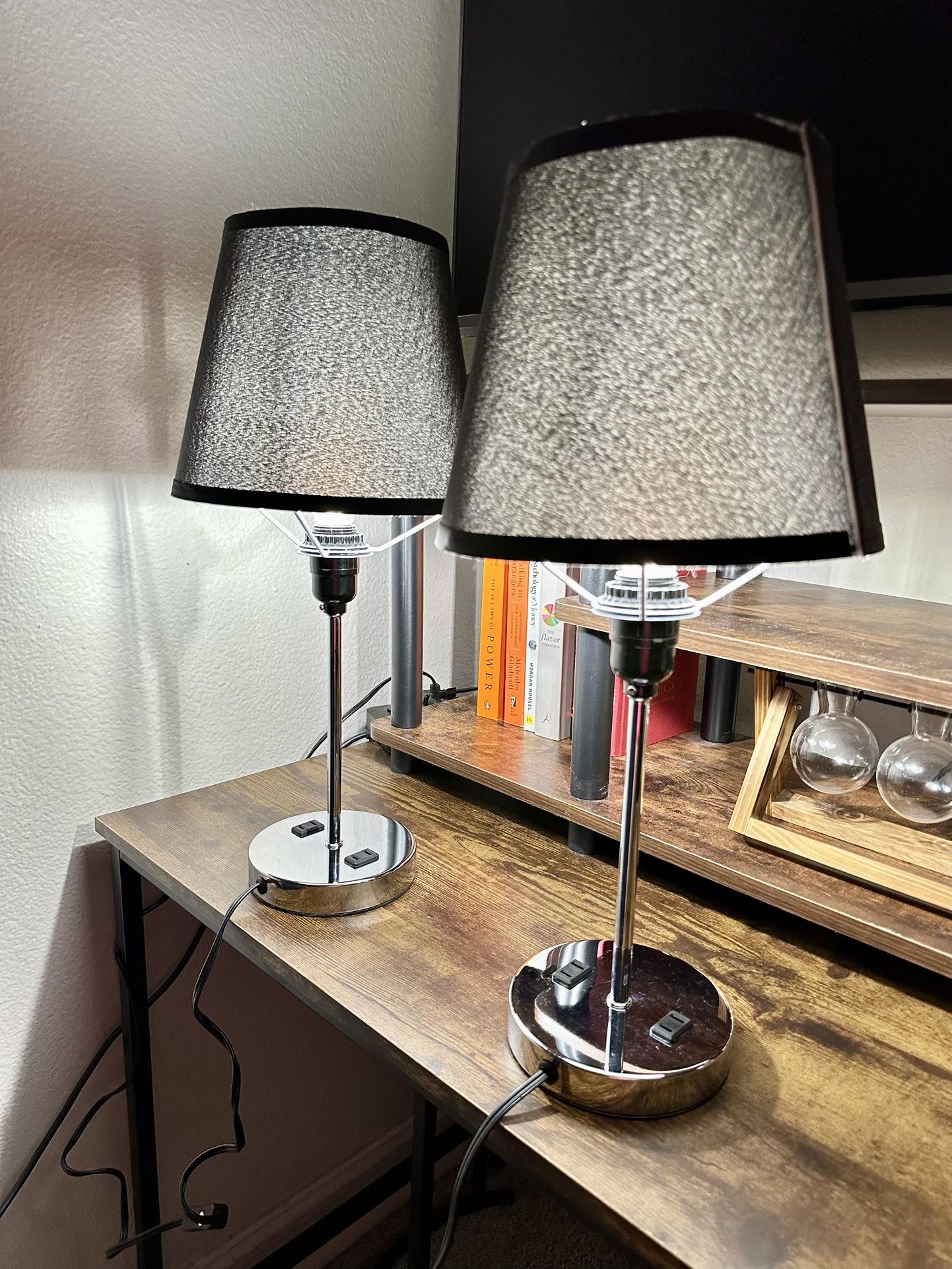 Set Of 2 Black Desk Lamp