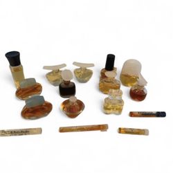 Vintage Miniature Glass Perfume Bottle Lot Discontinued Scents