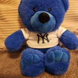 NY NEW YORK YANKEES BLUE TEDDY BEAR TOY Plush Stuffed Animal Baseball