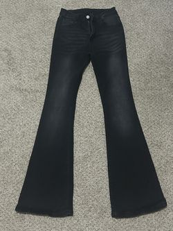 SHEIN Skinny Black Flared Jeans