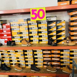 Beautiful Real Leather Work Boots $50 Each. All Sizes Available 