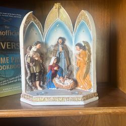 Nativity candle holder for kitchen table