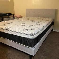 Queen Bed Set , mattress and box springs + Bed frame (All sizes available)