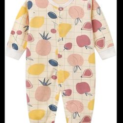 Summer Fruit Print Pajamas One Piece 6-9 months
