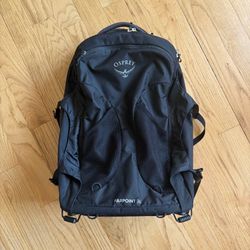 Osprey Farpoint 36L Rolling Travel Backpack Black Nylon Unisex Solid
