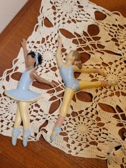 Vintage Ballerina Dancer Wall Plaques Burwood Products Plastic