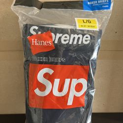 DS Supreme x Hanes Boxer Black SzL (4 Boxers in 1 Pack)