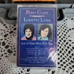 Patsy Cline Loretta Lynn Just A Closer Walk With Thee Cassette Tape 